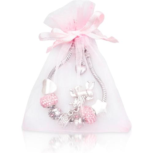Amitié Lane Unicorn Charm Bracelet For Girls With Unicorn Charm & Pink Sparkly Crystal Charms - Perfect Little Girl Bracelet (16cm/6.3 inch)