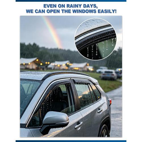 in-Channel Window Visors Rain Guards for Toyota Tacoma 2024-2026 DoubleCab