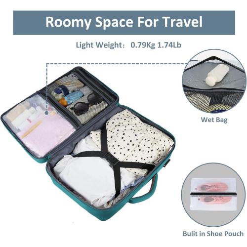 Taygeer Carry on Backpack for Men Women, Luggage Laptop Backpack for Airplane Travel with USB Charging Port, 35L Water Resistant Gym Weekender Bag for College Gift, Peacock Blue