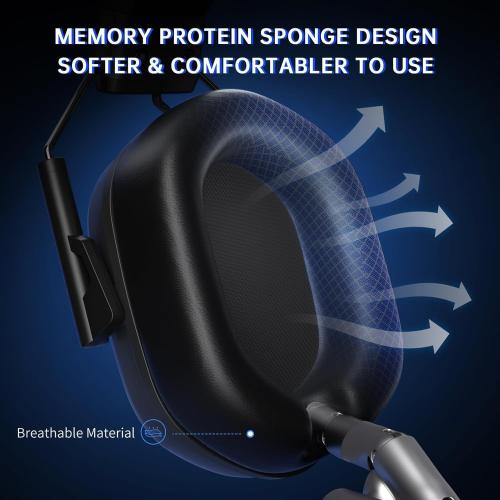 Black RYR Wireless Gaming Headset for Xbox Series X|S, Xbox One, PC, PS4/5, Mac, Switch, Mobile, 3D Surround Sound, Bluetooth 5.3, 60H Battery, Gaming Headphones with Detachable Noise Canceling Mic-Black