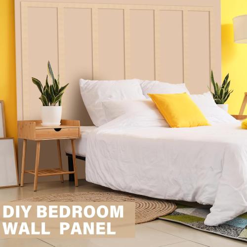 Weysat 20 Pcs MDF Wainscoting Kit 107.5 x 80 inch Pre Cut Board and Batten Wall Panel Kit Ready to Assemble Accent Wall Molding Decor Mdf Wainscoting Panels for DIY Interior Moulding