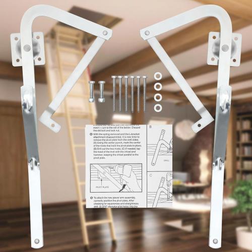 55-2 Attic Ladder Hinge Arms,Compatible with Werner Mk5, WU2210, W2208, W2210, Suitable for Werner Attic Ladders Manufactured After 2010, Heavy Duty Thick Galvanized Material