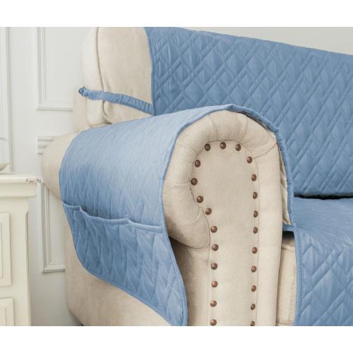 Ameritex Waterproof Nonslip Recliner Cover Stay in Place, Dog Chair Cover Furniture Protector, Ideal Recliner Slipcovers for Pets and Kids (Stoneblue, 23)