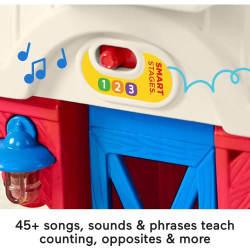 Fisher-Price Little People Toddler Learning Toy Caring for Animals Farm Playset with Smart Stages for Pretend Play Kids Ages 1  Years​ (Amazon Exclusive)