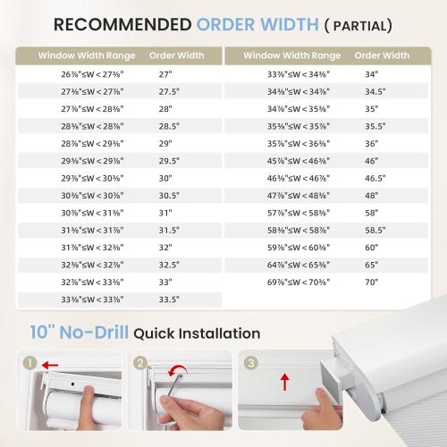 Grandekor No-Drill No Tools Motorized Blinds with Remote | 27x72 White Electric Blackout Smart Roller Shade/APP/Voice Control-for Home Office, Living Room