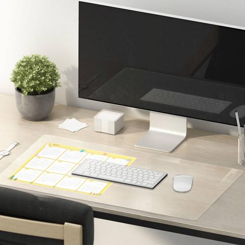 48 x 72 Inch Clear Table Cover Protector, 2mm Thick Clear Table Protector for Dining Room Table, Plastic Table Cover, Waterproof Table Pad for Kitchen, Office