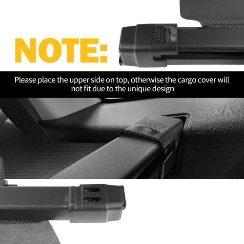 Color Black with hooks Cargo Cover for Honda CRV 2023 2024 2025 2026, Trunk Cover Retractable for 2023-2026 Honda CRV | Include Hybrid | Security Shield Privacy Shade (with Hooks & Extension)