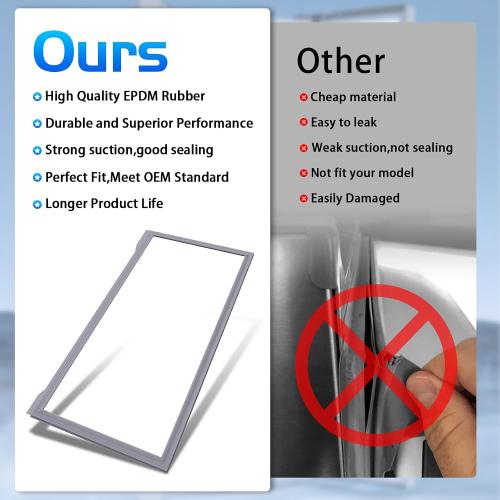 Upgrade 39.76x16.93 W10830162 Refrigerator French Door Gasket Compatible with Whirlpool Kenmore KitchenAid Refrigerator Door Seal Gasket12723206AP,W10179332,WRF535SMBM00,KRFC300ESS01,WRF540CWHZ01
