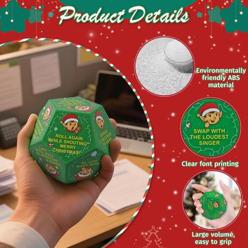 Hilarious Exchange Party Game Dice, Exchange Gifts Family Game, Christmas Stocking Stuffers White Elephant Gifts for Teens Adults, Gift Exchange Dice for Family Friends Holiday Xmas Party Supplies