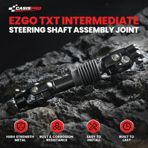 Golf Cart Intermediate Steering Shaft Assembly Joint for EZGO TXT 2001-UP, EZGO Steering Yoke, OEM# 70580-G01