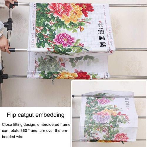 Size Large Needlework Floor Frame, Adjustable Cross Stitch Craft Stand, Standing Embroidery Lap Table, for Art Craft Sewing Holder