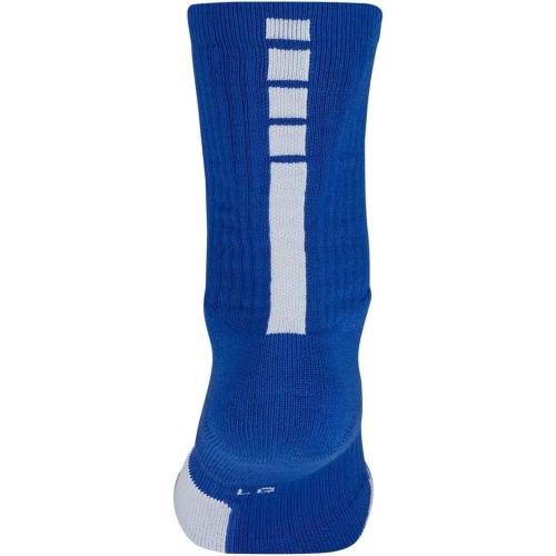Nike Elite Basketball Crew Socks Large (Fits Men Size 8-12, Women Size 10-13) SX7626-463 Royal, White
