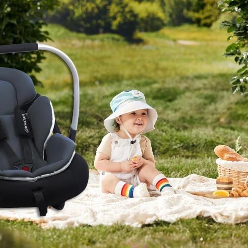 Car Seat Cushion for Baby, 360° Surround Anti-Collsion Infant Car Seat Insert, 2-in-1 Ergonomic Baby Car Seat Head and Body Support, Breathable Elastic Car Seat Insert