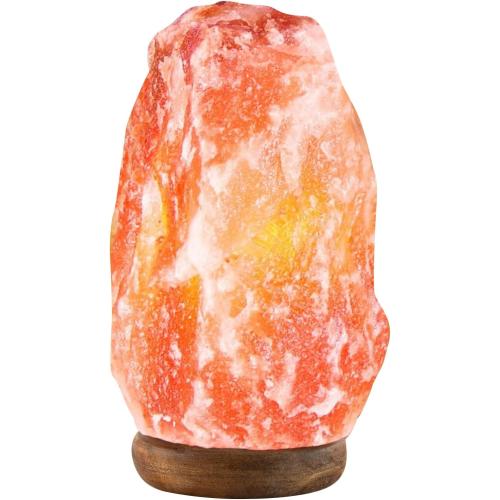 UMAID Himalayan Salt Lamp 8-10 inch (7-11 lb) with Dimmable Switch and Night Light Bulb on Handcrafted Wooden Base, Natural Pink Rock Salt Lamp