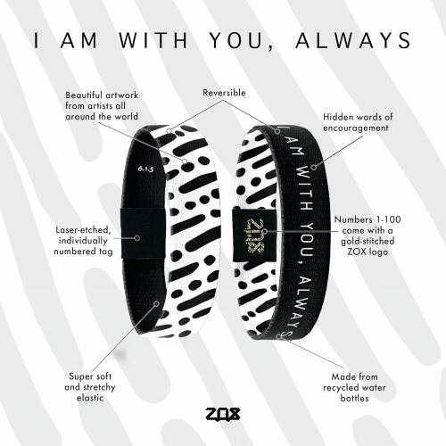 ZOX Bracelets — Stretchy Elastic Band with Motivational Affirmations and Beautiful Artwork, Great Wristband Gift for Men & Women of All Ages