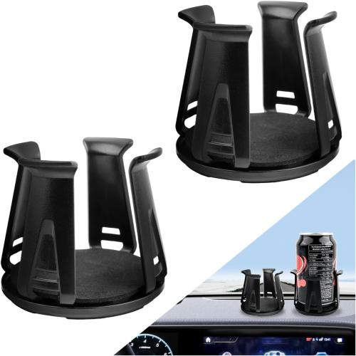 2PCS Car Cup Holder Insert,2026 Upgraded Cupholder Insert for Car with Adaptive Clamping Arm,Essential Self-Adhesive Automotive Cups Holders for Fixing Water Cups and Drinks