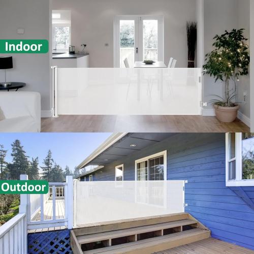 Mom's Choice Awards Winner - 110 Inch Extra Wide Baby Gate for Large Openings Retractable Baby Gates Indoor Outdoor Extra Long Dog Gate for Doorway Stair Gates for Kids or Pets Extra Large Dog Gate