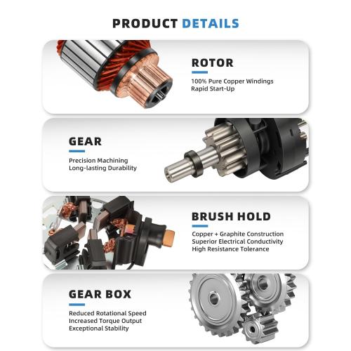 ZSZ NEW 10910N Starter Motor Fits for Chevy Silverado Tahoe Suburban 2014-2018,Cadillac Escalade 2015-2017 V8 6.2L/Escalade ESVV8 6.2L,12V 1.7KW Starter OE#: 12655055 M000T24072