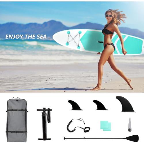 Inflatable Stand Up Paddle Board, 10' SUP with Premium Accessories, Yoga Board for Youth & Adult