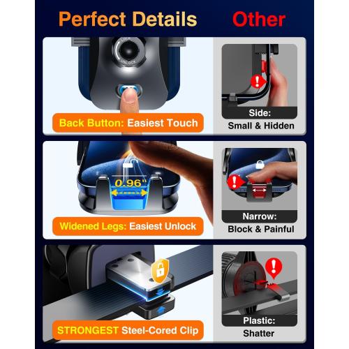 VANMASS【85 LBS Strongest Suction & Military-Grade Ultimate Car Phone Mount【Patent & Safety Certs】Cell Phone Holder Truck for Dashboard Windshield Vent for iPhone 17 Pro Max 16 15 Samsung Camera Mount