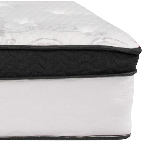 Flash Furniture Capri Comfortable Sleep 12 Hybrid Pocket Spring and Foam Mattress in a Box, Foam Pocket Spring Hybrid Mattress for Pressure Relief, Queen