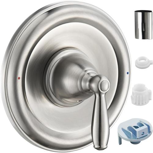 Pressure Balancing Tub and Shower Trim Kit, Compatible with Moen Posi-Temp Valve, Brushed Nickel