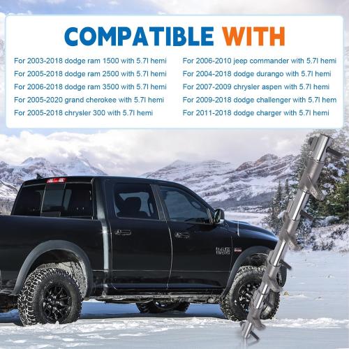 2PCS 5.7L Hemi V8 Intake & Exhaust Rocker Arm Shaft Assembly Compatible With 2003-2018 Dodge Ram/Challenger/Charger/Durango ＆Chrysler 300 OE 53021552AB 53021553AB