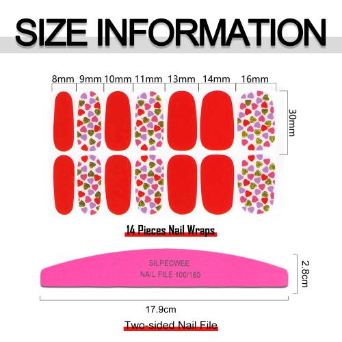 SILPECWEE 20 Sheets Full Nail Wraps Glitter Nail Polish Strips for Women Gel Nail Strips Zodiac Foil Sheets Self Adhesive Nail Polish Stickers Fingernail Sticker Nails Manicure Kit with 1pc Nail File