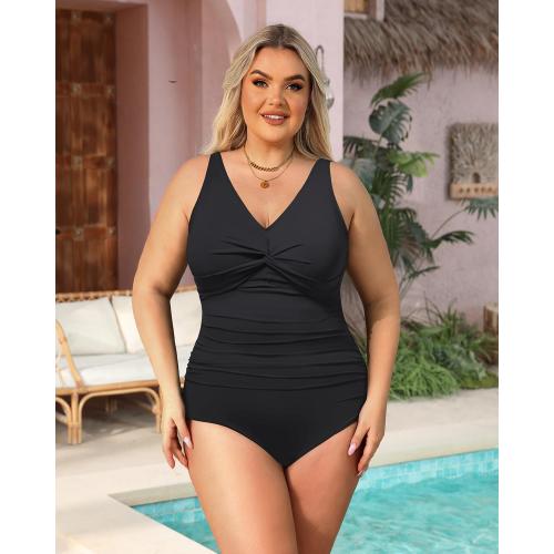 Size M Holipick Women Tummy Control One Piece Swimsuit - Push Up Bathing Suit Full Coverage Slimming Swimwear