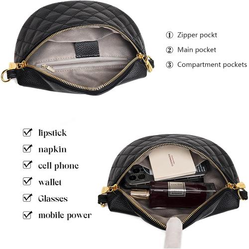 Eslcorri Small Crossbody Sling Bag for Women Trendy - Fanny Packs Leather Chest Belt Bum Bag Anti Theft Purse for Travel
