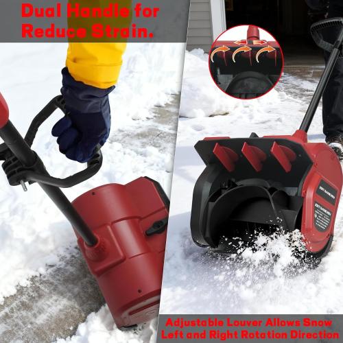 Cordless Snow Shovel Compatible with Milwaukee M18 18V Battery, 11 Brushless Motor Electric Snow Shovel for Driveway Max 20' Throw Distance, Electric Snow Thrower for Patio Deck Driveway(Tool Only)