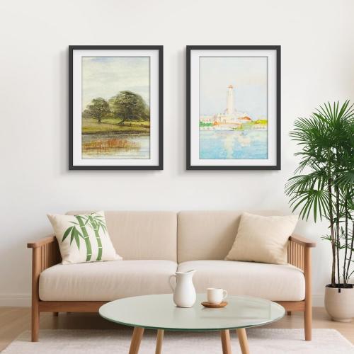Picrit 20x27 Picture Frame 3 Pack, Black Puzzle Frame, Display Poster 16 x 24 with Mat or 20 x 27 without Mat for Horizontal or Vertical Wall Mounting