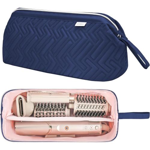 Leudes Hair Tools Travel Bag for Shark Flexstyle Carrying Case Portable Shark Hair Air Wrap Dryer Case Waterproof Dustproof Flat Curling Iron Travel Organizer (Blue)