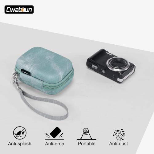 Cwatcun Carrying & Protective Case for Digital Camera, Small Camera Pouch for AbergBest 2.7 LCD Kodak Pixpro/Canon PowerShot ELPH 180/190 / DSCW830 Travel Cameras, Waterproof Shockproof Case，Grey