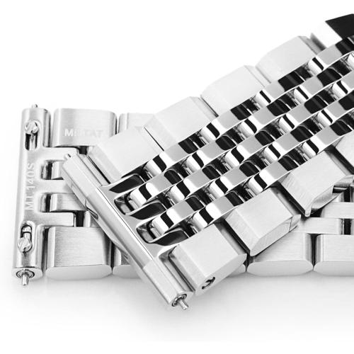 MiLTAT 20mm Asteroid QR Metal Watch Band Straight End Quick Release, 316L Stainless Steel