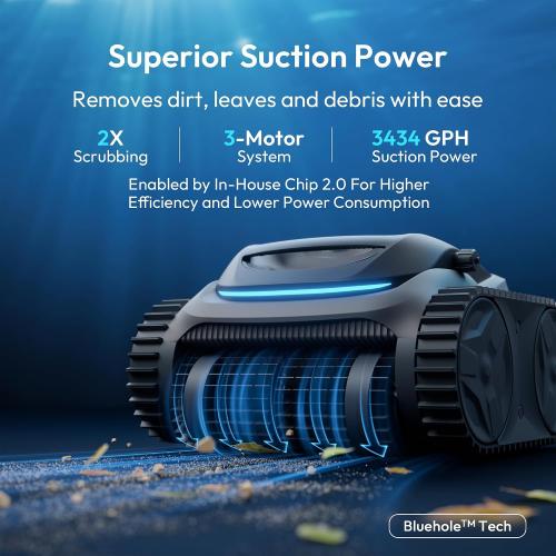 (2026 New) Bubot 700 Gen2 Pool Vacuum for Inground Pools, Cordless Robotic Pool Cleaner with 210 Min Runtime, Strong Suction, Wall & Waterline Cleaning, App Control & Smart Navigation, Deep Gray