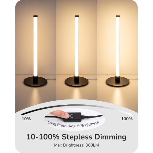 EDISHINE LED Skinny Table Lamp，Modern Slim Desk Lamp with 360° Illumination