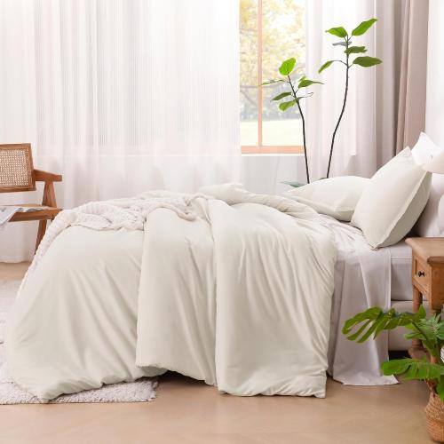 Litanika Comforter King Size Beige, 3 Pieces Lightweight Bedding Comforter Set, Down Alternative Comforter All Season Fluffy Bed Set Gift Choice