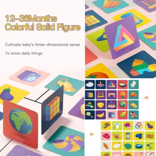 beiens High Contrast Baby Flashcard, 80 Pcs 160 Page Black White Colorful Visual Stimulation Learning Activity Card for Babies Ages 0-3-6-12-36 Months, 5.5'' x 5.5'' Newborn Infants Toys Gift