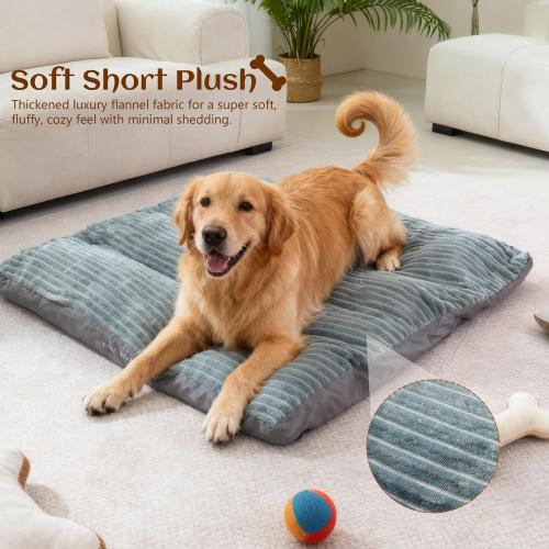XL Dog Bed for Large/Big Sized Dogs -Dog Crate Pad Removable Washable Cover, Non-Slip Bottom, Pet Mat Comfort Cushion for Joint Relief, Deep Sleep & Home Decor