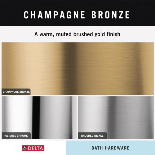 Delta Mylan (1-Pack) Toilet Paper Holder Champagne Bronze Pivoting Tissue Roll Rod, Organization and Storage, Wall Mounteded Gold Bathroom Accessories MYN50-CZ