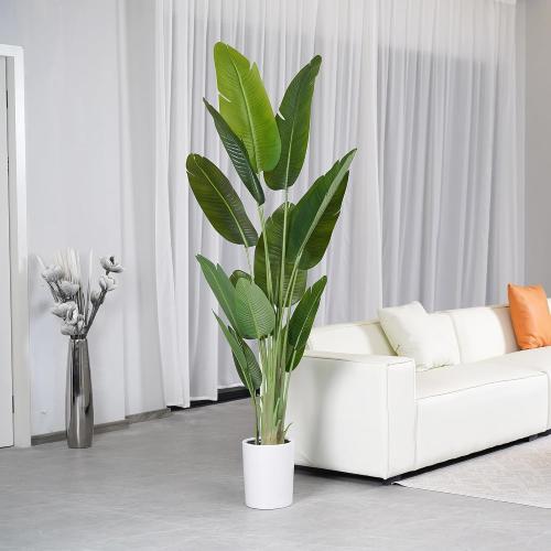 ProDeco Artificial Tree Size 6.6Ft Silk Bird of Paradise Large Big Fake Potted Plants Tall Faux Silk Floor Plants for Home Living Room Bedroom Office Decor Indoor Outdoor…