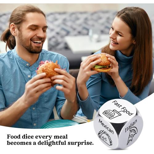 Valentines Day Gifts for Him Her Kids, Date Night Food Dice, Gifts for Men Women Men Kids Adults, Birthday Gifts for Him Mens Gifts, Couple Wedding Easter Valentines Father Day
