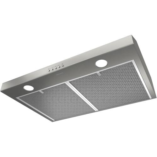 Broan-NuTone BCSQ130SS Three-Speed Glacier Under-Cabinet Range Hood with LED Lights ADA Capable, 1.5 Sones, 375 Max Blower CFM, 30-Inch, Stainless Steel