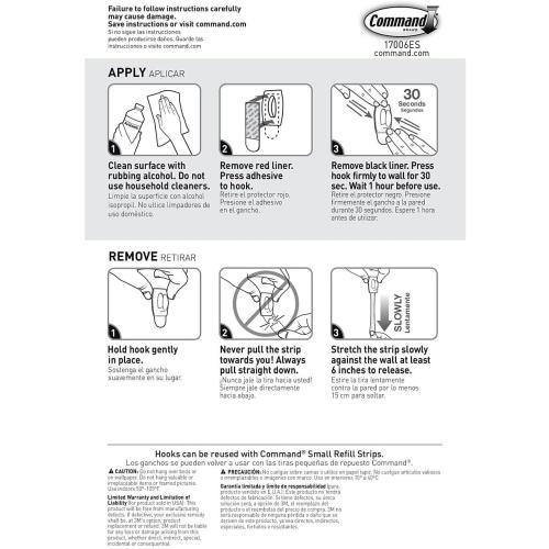 4 packs, Clear Hooks & Strips