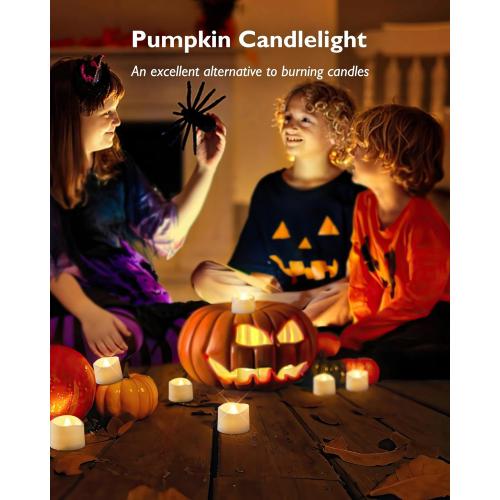 Homemory 12Pcs Flickering Flameless Candle Battery Operated, 200 Hours Fake Electric LED Tea Lights for Votive, Centerpiece Table Decorations, Wedding, Aniversary, Halloween, Christmas