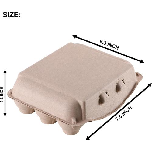 50 PCS Vintage Egg Cartons, Natural Paper Pulp Square Dozen Egg Cartons
