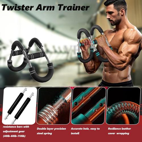 Amazon.com: NOAOVO Arm Trainer, Adjustable Resistance Twister Arm Exerciser Chest Exerciser for Men, Portable Chest Workout Equipment Arm Trainer for Men : Sports & Outdoors