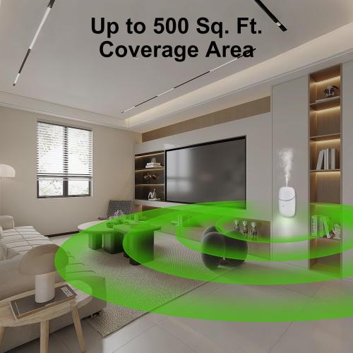 Plug in Waterless Diffuser, 500 Sq. Ft Coverage, Plug in Essential Oil Diffuser & Small Wall Diffuser with Low/High and Off Switch and Auto Night Light-A827