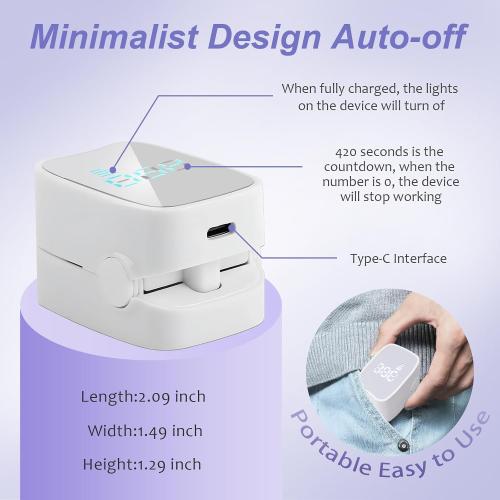 Nail Fungus Laser Treatment LED Light Device - Toenail Fungus Treatment, Solution for Damaged Discoloration of Thick Toenails and Fingernails, White